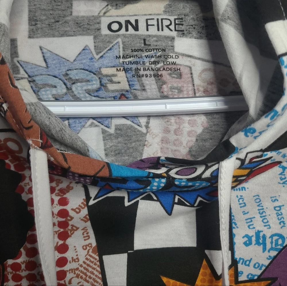 On Fire/Beautiful Hoodie Size L - Picture 4 of 4